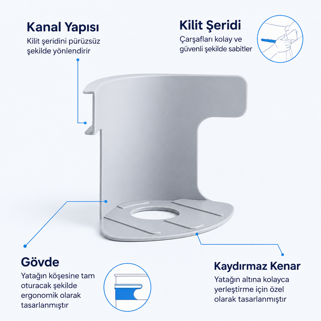 VELMORA™ Çarşaf Kilidi